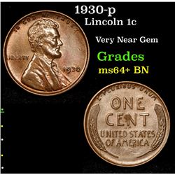1930-p Lincoln Cent 1c Grades Select Unc+ Bn