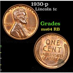 1930-p Lincoln Cent 1c Grades select Unc+ rd