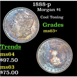 1888-p Morgan Dollar $1 Grades select Unc