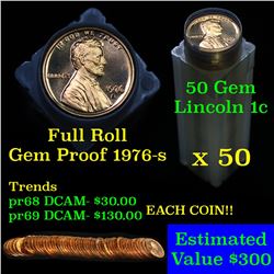 Proof 1976-s Lincoln cent 1c roll, 50 pieces (fc) (fc)