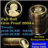 Image 1 : Proof 2004-s Sacagawea dollar roll $1, 20 pieces