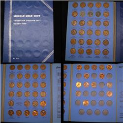 Partial Lincoln cent book 1941-1972 72 coins . . Grades