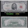 Image 1 : 1963 $5 Red seal United States Note Grades vf++