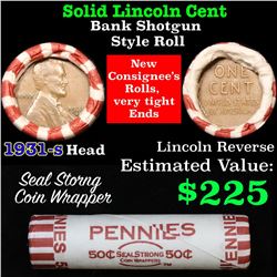 ***Auction Highlight*** Key Date 1931-s Wheat Cent end, Mixed small cents 1c orig shotgun roll, WOW 