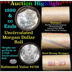 ***Auction Highlight*** 1889 & CC Uncirculated Morgan Dollar Shotgun Roll . . (fc)