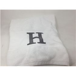 H Embroidered Bath Towel