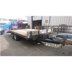 1991 GOERTZEN FLATDECK TRAILER, WHITE (PAINTED BLACK) VIN#2G9TF1225M0006060, NO ICBC DECLARATIONS