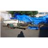 Image 1 : 1993 UBILT FLATDECK TRAILER, GREEN, VIN # CH1166, TIRES NOT ON, TRAILER HITCH HOOK UP 134"X78",
