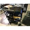 Image 1 : CREST STAINLESS STEEL ULTRASONIC CLEANING STATION ON BLUE TUBE MADE MOBILE CART