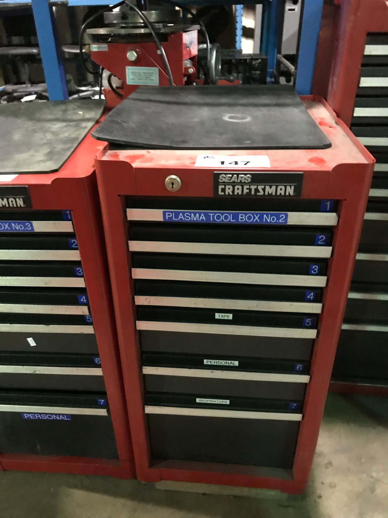 RED CRAFTSMAN 7 DRAWER MOBILE MECHANICS TOOL CHEST