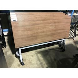 WOOD GRAIN HEAVY DUTY FOLDING OFFICE NESTING TABLES