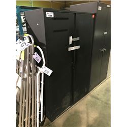 BLACK METAL 2 DOOR CONSUMABLES CABINET