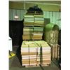 Image 2 : 3 BAYS OF GREY EZ-RECT SHELVING WITH 4 SHELVES, PALLET OF ASSORTED CROSSBARS & 4 PALLETS OF WOOD