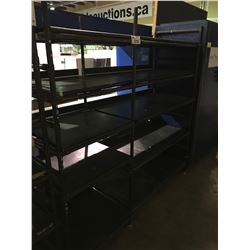 TUBE CONSTRUCTED 5 TIER 2 BAY SHELVING UNIT