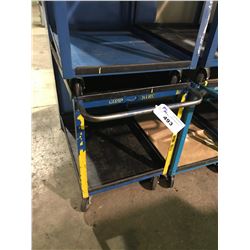 BLUE METAL 2 TIER MOBILE SHOP CART