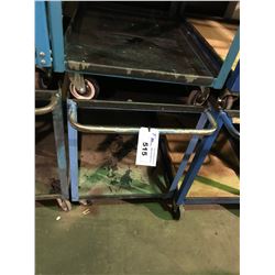 BLUE METAL 2 TIER MOBILE SHOP CART