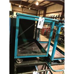 BLUE METAL 2 TIER MOBILE SHOP CART