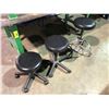 Image 1 : 2 BLACK MOBILE GAS LIFT STOOLS & DRAFTING STOOL