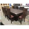 Image 1 : CONTEMPORARY DRIFT OAK DINING TABLE WITH 2 LEAVES & 8 CHAIRS