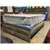 Image 1 : QUEEN SIZE GREY FINISH PANEL BED (HEADBOARD, FOOTBOARD & RAILS)