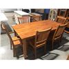 Image 1 : CONTEMPORARY MAHOGANY FINISH DINING TABLE WITH 6 CHAIRS