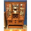 Image 1 : CONTEMPORARY MAHOGANY FINISH LIGHTED DISPLAY CABINET