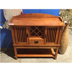 CONTEMPORARY MAHOGANY FINISH BUFFET CABINET