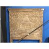 Image 1 : RECLAIMED ANTIQUE WOOD CARVED DOUBLE SIZE HEADBOARD