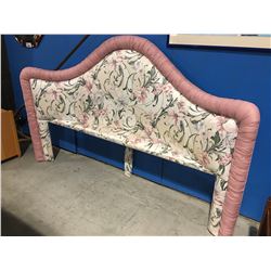 KING SIZE FLORAL UPHOLSTERED HEADBOARD