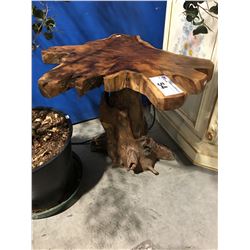 SOLID TEAK ROOT END TABLE