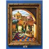 Image 1 : FRAMED ORIGINAL OIL ON CANVAS PAINTING - "COLORFUL GARDEN SCENE" - SIGNED BOTTOM LEFT CORNER -  31"