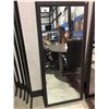 Image 1 : BLACK FRAMED RECTANGULAR DECORATIVE WALL MIRROR - 27" X 62.5"