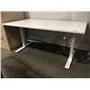 Image 1 : SKARSTA STANDING DESK WITH MANUAL HEIGHT ADJUSTMENT (WHITE) DESKTOP 63" X 31.5"/HEIGHT 28" TO