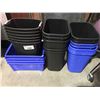 Image 1 : 13 SMALL TRASH BINS & 10 BLUE RECYCLE BINS & CORK MEMO BOARD