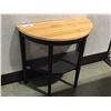 Image 1 : BLACK & NATURAL PINE "D" TABLE
