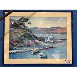 FRAMED PRINT "SEASIDE HARBOR"