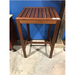 TEAK FINISH PATIO BAR TABLE