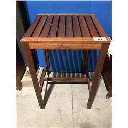 TEAK FINISH PATIO BAR TABLE