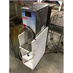 CURTIS COMMERCIAL HOT WATER DISPENSER WITH WHITE SHELF UNIT STAND