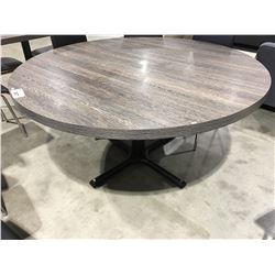 59" DIAMETER ROUND SINGLE METAL PEDESTAL RESTAURANT TABLE