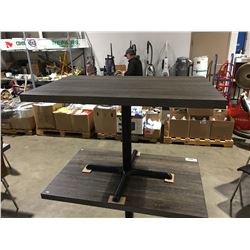 CONTEMPORARY SINGLE PEDESTAL RESTAURANT/CAFE TABLE - 47" X 30"