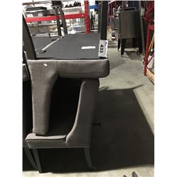 PAIR OF UPHOLSTERED RESTAURANT BOOTH TABLE SEATS (UPHOLSTERY REQUIRES CLEANING)