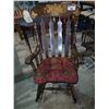 Image 1 : SOLID WOOD ROCKING CHAIR WITH PILLOW