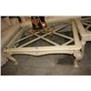 Image 1 : 3 PIECE GLASS-TOP WHITE WOOD COFFEE & END TABLE SET