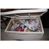 Image 2 : WHITE WICKER TRUNK WITH CONTENTS