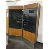 Image 1 : Upright Glass door double sided locking display cabinet with lights
