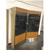 Image 2 : Upright Glass door double sided locking display cabinet with lights