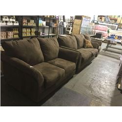 NEW LoveSeat, Sofa and Sofa Chair Set w/ Throw Pillows Lot of 3