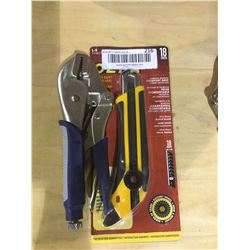 Williams Locking Pliers and Olfa Heavy-Duty Utility Knife