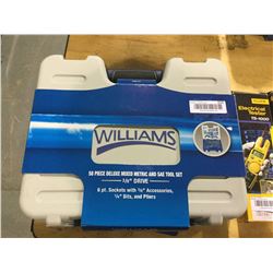 Williams 58 Piece Deluxe Metric and SAE Tool Set 3/8" Drive